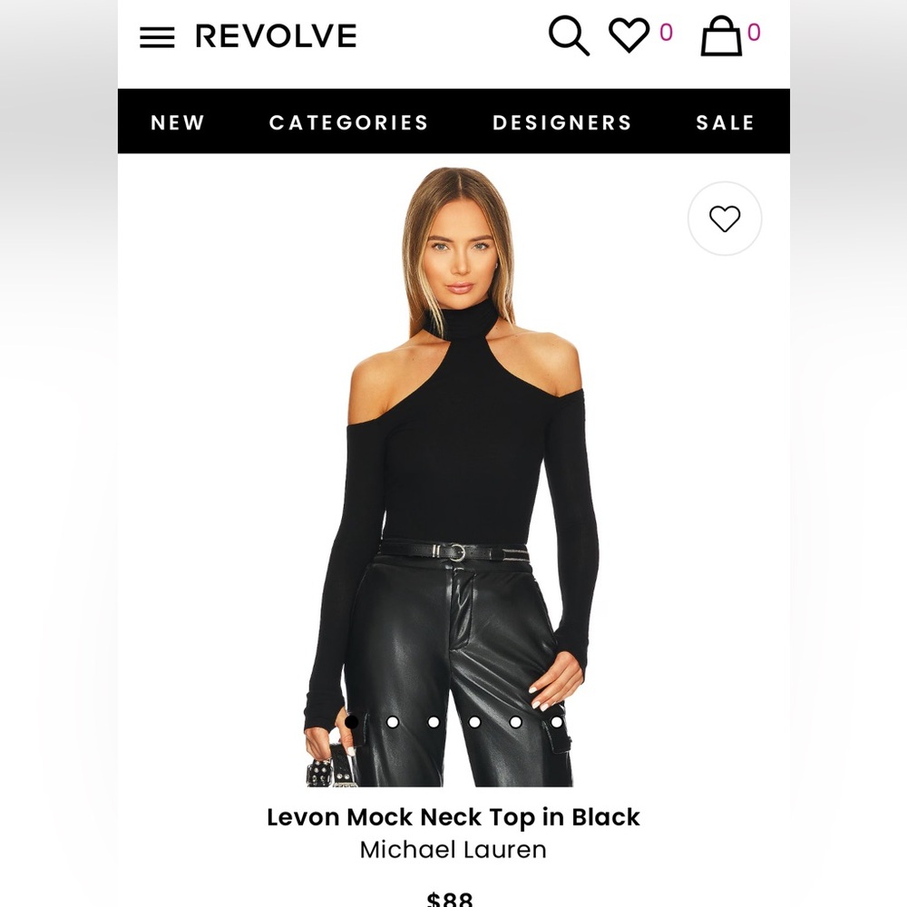 Michael Loren Levon mock neck top